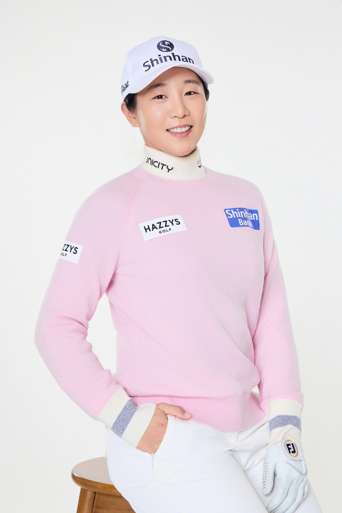 해지스 골프 의류를 착용한 임진희. 해지스 골프 제공.