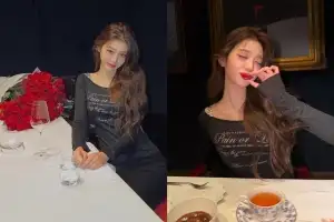 장원영, 장미꽃다발에 손종원 셰프 태그 ‘로맨틱 디너’