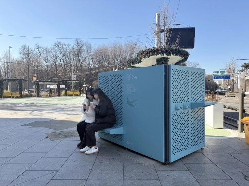 서울 용산구가 공공디자인을 입힌 한전 지상기기. 용산구 제공