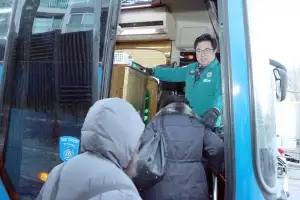 박일하 동작구청장, 시내버스 파업 현장점점