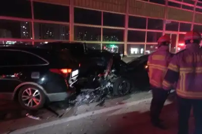 양산휴게소 인근 6중 추돌… 모닝 운전 30대 여성 심정지·4명 부상