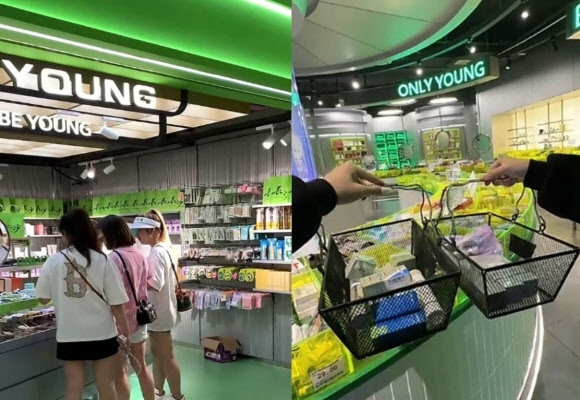 중국 후난성 창사시에 있는 뷰티 매장 ‘온리영’ 모습. 더우인 캡처