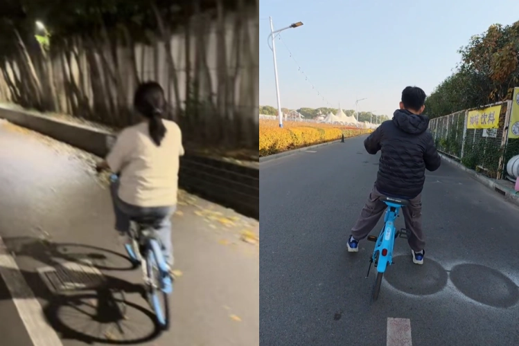 중국 상하이체육대학에서 스포츠 교육을 전공하는 석사 3년 차 샤오리가 ‘자전거 교육’ 서비스를 제공해 2년 만에 수천만원의 매출을 올려 화제다. 사진은 샤오리가 수강생들에게 자전거를 알려주는 모습. 상하이 해방일보 캡처