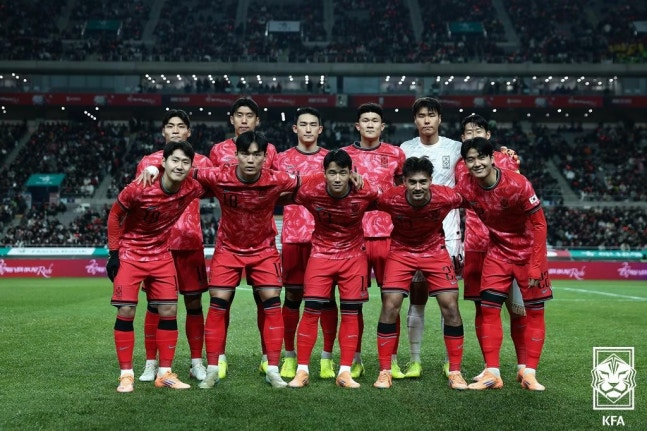 홍명보 감독이 이끄는 한국 축구대표팀. 대한축구협회 제공