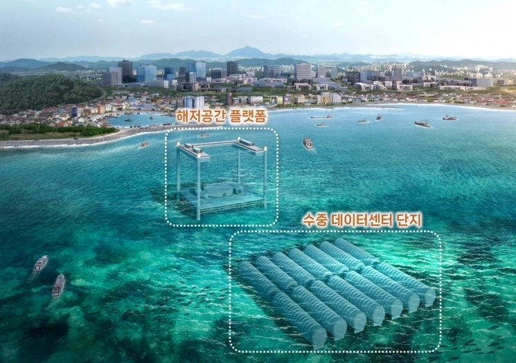 울산 앞바다 해저에 조성될 수중 데이터센터 단지 조감도. 서울신문DB