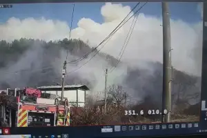 광양시 옥곡면에서 산불 발생,  산불 2단계 발령