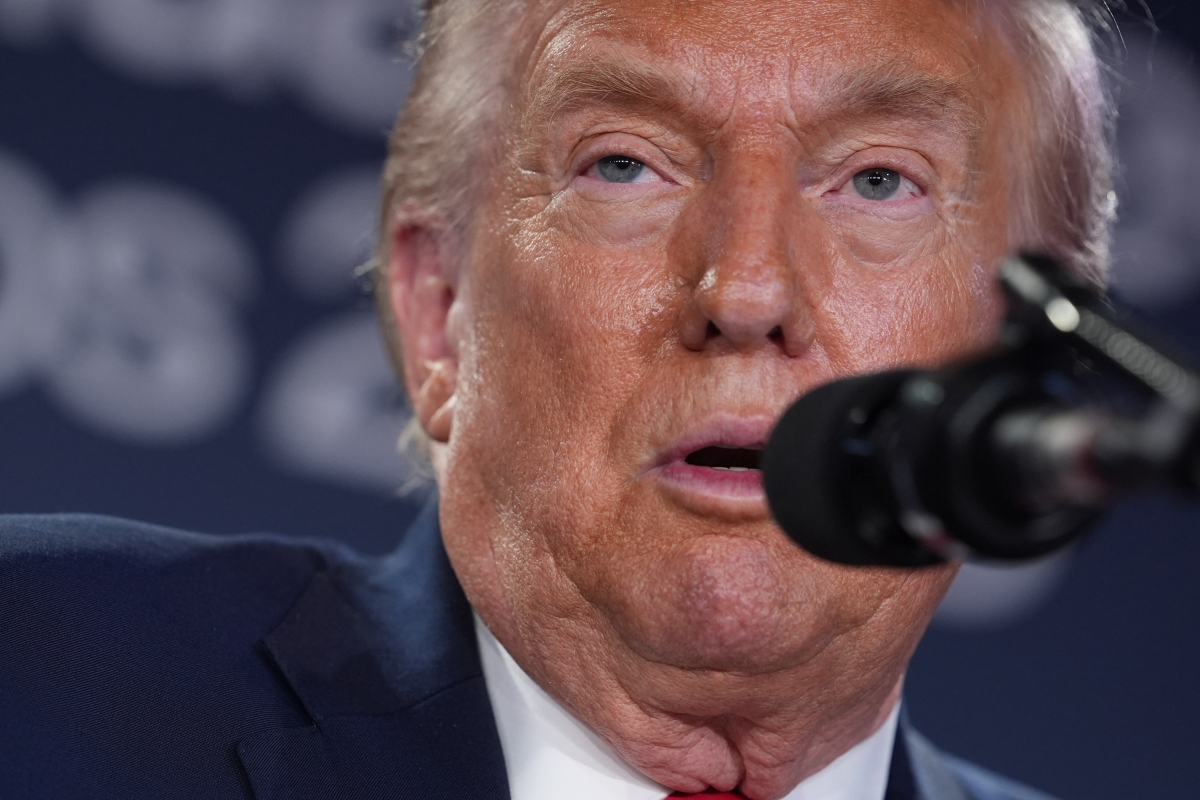 스위스 다보스에서 열리는 세계경제포럼(WEF) 연차총회에 참석 중인 도널드 트럼프 미국 대통령이 21일(현지시간) 세계 경제 지도자 회의에서 연설을 하고 있다. 2026.1.21 AP 연합뉴스