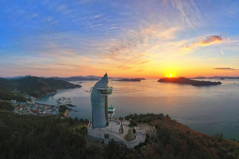 해남 땅끝전망대 전경.