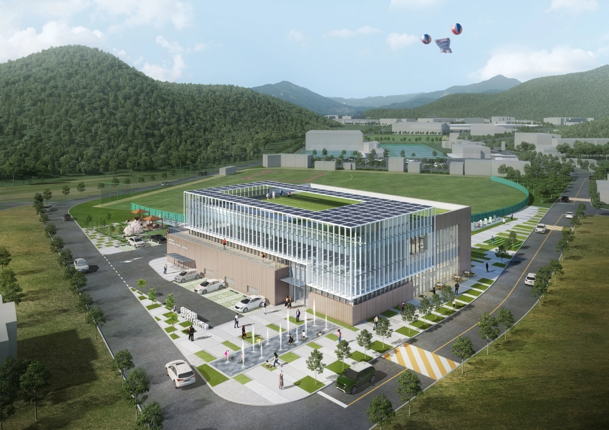 완도군, 반다비 체육센터 조감도.