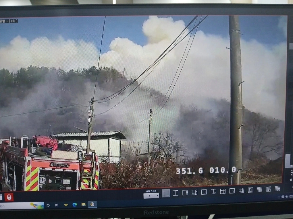 광양시 옥곡면 산불, 22일 오전 10시 30분 주불 진화