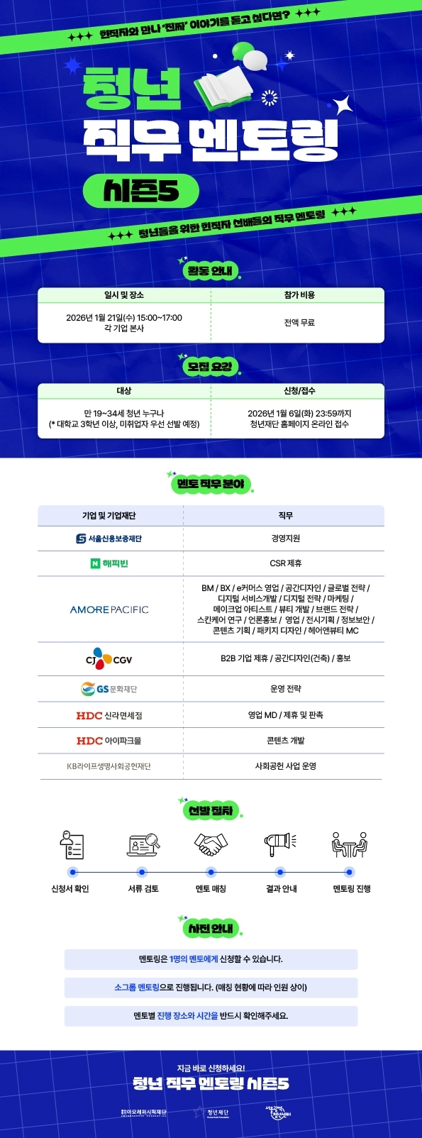 ‘청년 직무 멘토링 시즌5’ 포스터