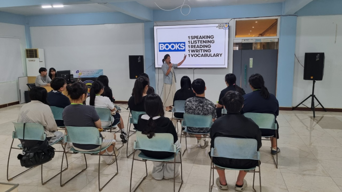 포항 기계중 학생들이 필리핀 마닐라에서 해외 어학연수 수업을 듣고 있다. 기계중 제공