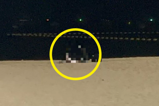 23일(현지시간) 태국 파타야 해변에서 외국인 남성과 현지인 여성이 공개적으로 성행위를 하다 현지 경찰에 체포됐다(사진 일부 모자이크 처리함). 방콕포스트 홈페이지 캡처