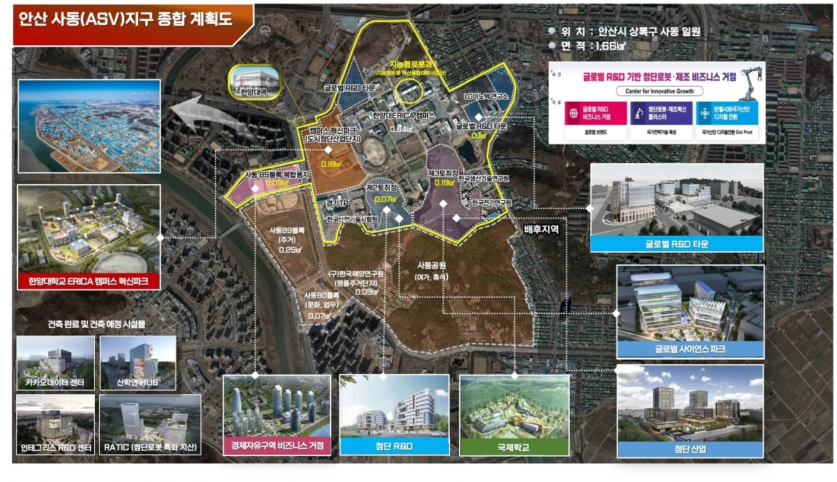 안산 ASV지구 종합계획도