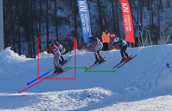 출발부터 진로 방해