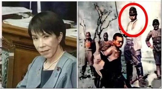 최근 대만에서는 중일전쟁 당시 칼을 든 일본군 병사(붉은 원)의 사진이 다카이치 총리의 조부라는 주장이 제기됐다. 대만 펙트체크 센터는 “해당 사진은 일본의 중국 침략을 상징하는 이미지일 뿐, 병사의 이름을 특정할 수 없는 것으로 밝혀졌다”고 설명했다. 대만 펙트체크 센터 홈페이지 캡처