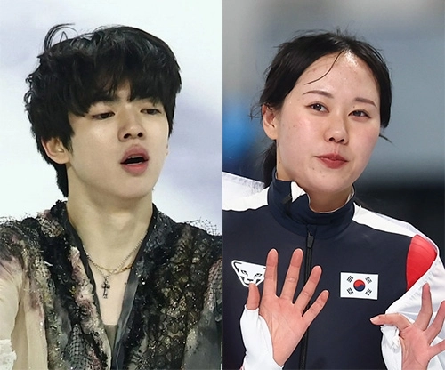 남자 피겨 스케이팅 차준환, 여자 스피드 스케이팅의 박지우. 연합뉴스