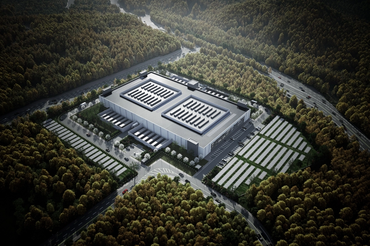 3월 착공돼 포항의 미래 역점 산업 중심지가 될 글로벌 AI 데이터센터 조감도. 광명일반산업단지 내 10만㎡ 부지에 총사업비 약 2조원을 투입해 조성한다. 포항시 제공