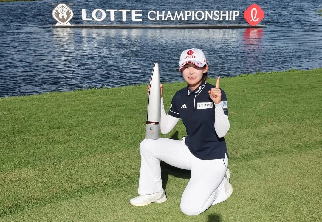 작년 LPGA투어 롯데 챔피언십 우승한 황유민. 황유민SNS.