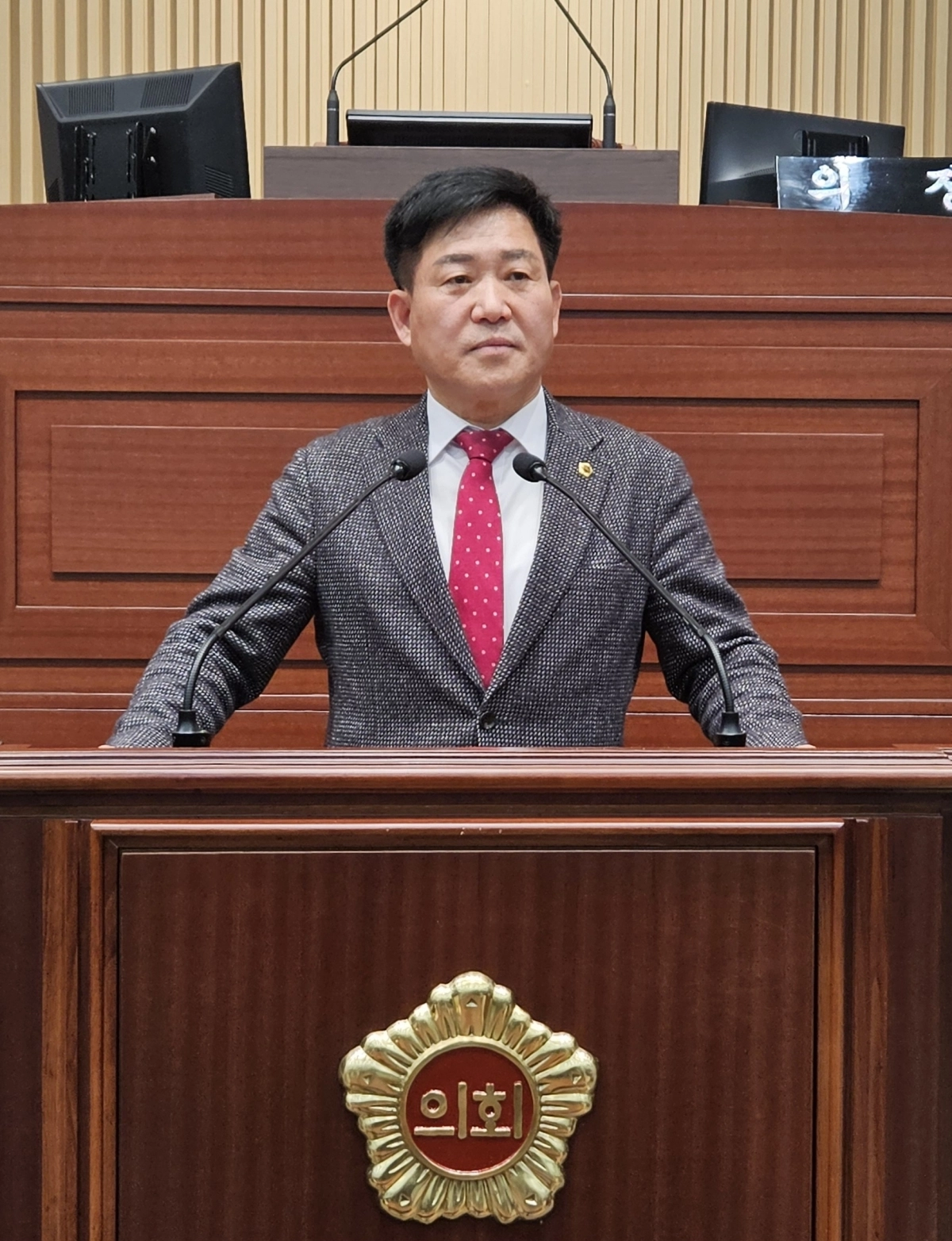 28일 열린 제360회 임시회 제1차 본회의 5분 자유발언을 하는 서석영 의원. 경북도의회 제공