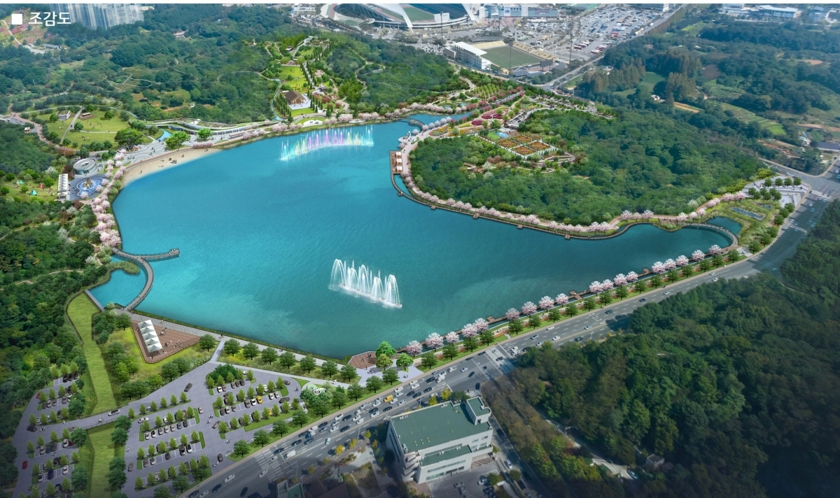 풍암호를 품에 안은 광주 최대 도시공원인 ‘중앙공원’ 전경. 광주광역시 제공