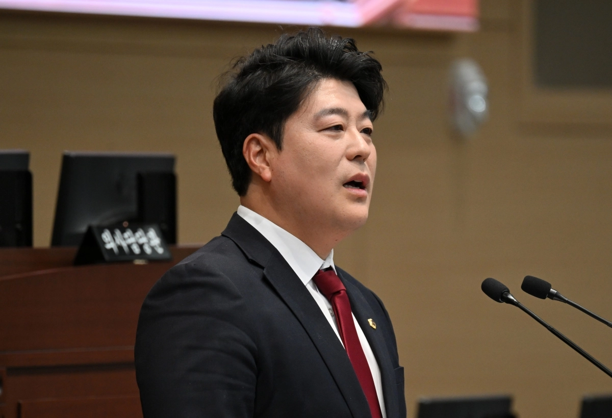 28일 열린 경북도의회 제360회 임시회 제1차 본회의 5분 자유발언을 하는 손희권 의원. 경북도의회 제공