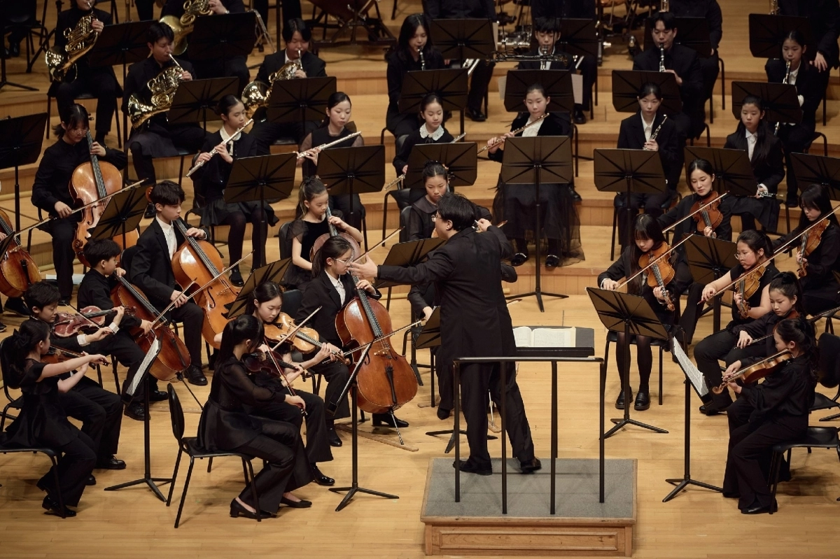 지난 19일 ﻿열린 ‘롯데 키즈 오케스트라’ 신년 콘서트. 롯데백화점 제공