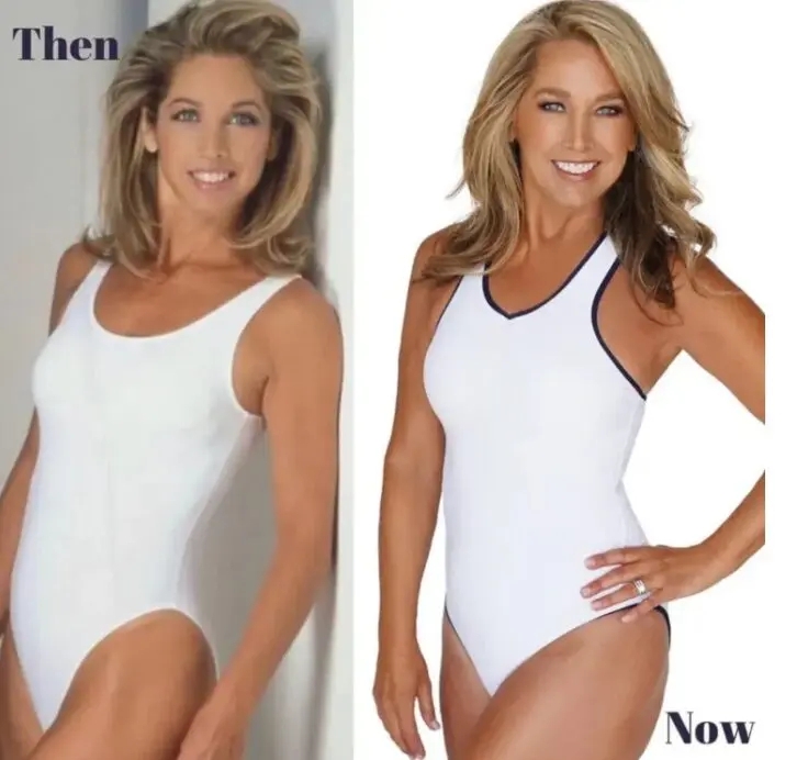 미국 최고의 방송 피트니스 강사인 데니스 오스틴(68)이 36년 전 모습과 현재를 비교한 사진을 공개해 화제다. 데니스 오스틴 소셜미디어(SNS) 캡처