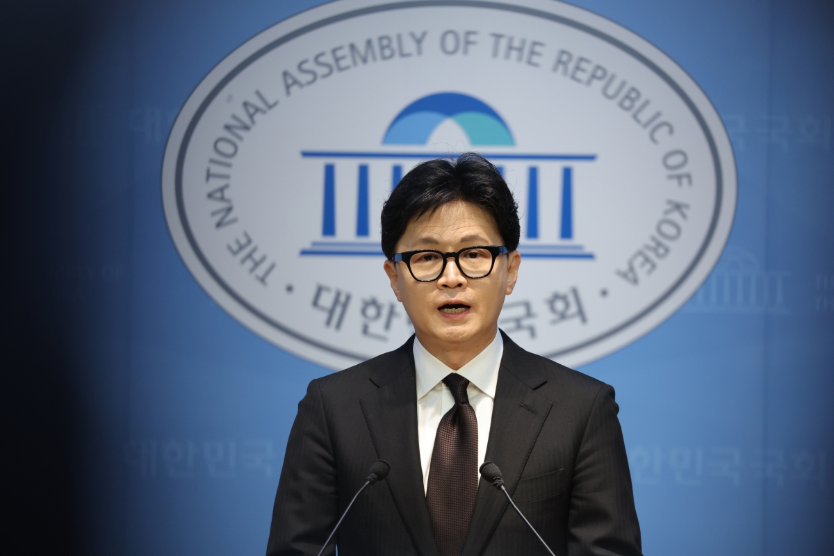 국민의힘에서 제명된 한동훈 전 대표가 29일 국회 소통관에서 제명 결정과 관련해 기자회견을 하고 있다. 2026.1.29 연합뉴스