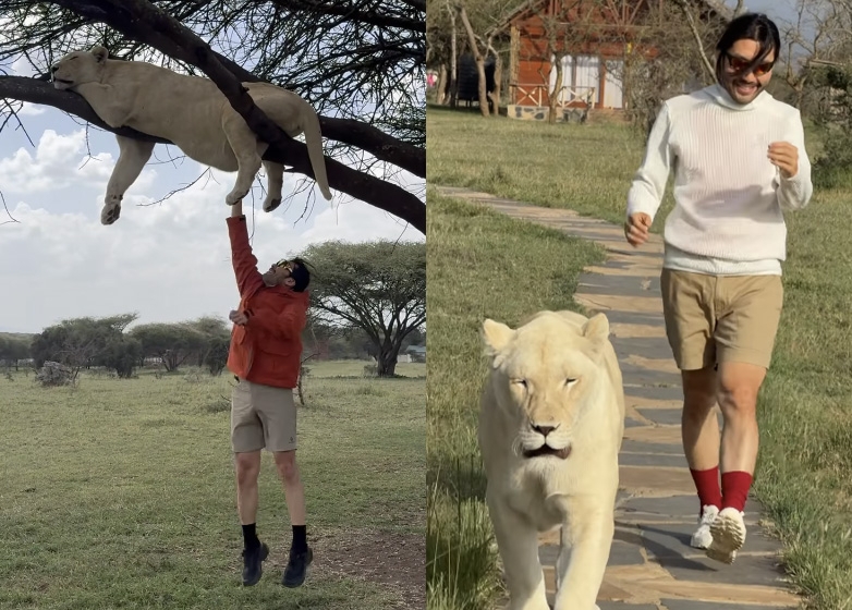 방송인 노홍철이 아프리카에서 사자와 함께 촬영한 사진을 공개한 뒤 ‘동물 학대’ 논란에 휩싸이자 직접 입장을 밝혔다. 노홍철 인스타그램 캡처