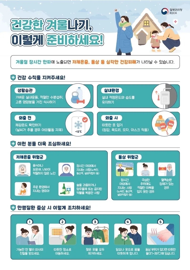 한랭질환 예방 포스터.
