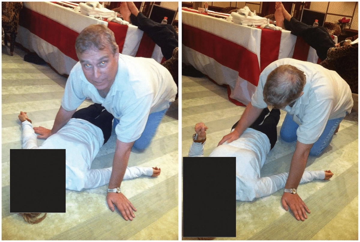 미국 법무부는 2019년 옥중 사망한 엡스타인과 관련된 수사 자료 300만 페이지를 지난달 30일(현지시간) 추가로 공개했다. 이 자료에는 찰스 3세 영국 국왕의 동생 앤드루 마운트배튼 윈저가 바닥에 누운 여성의 신체에 손을 대는 사진이 포함됐다. 로이터 연합뉴스