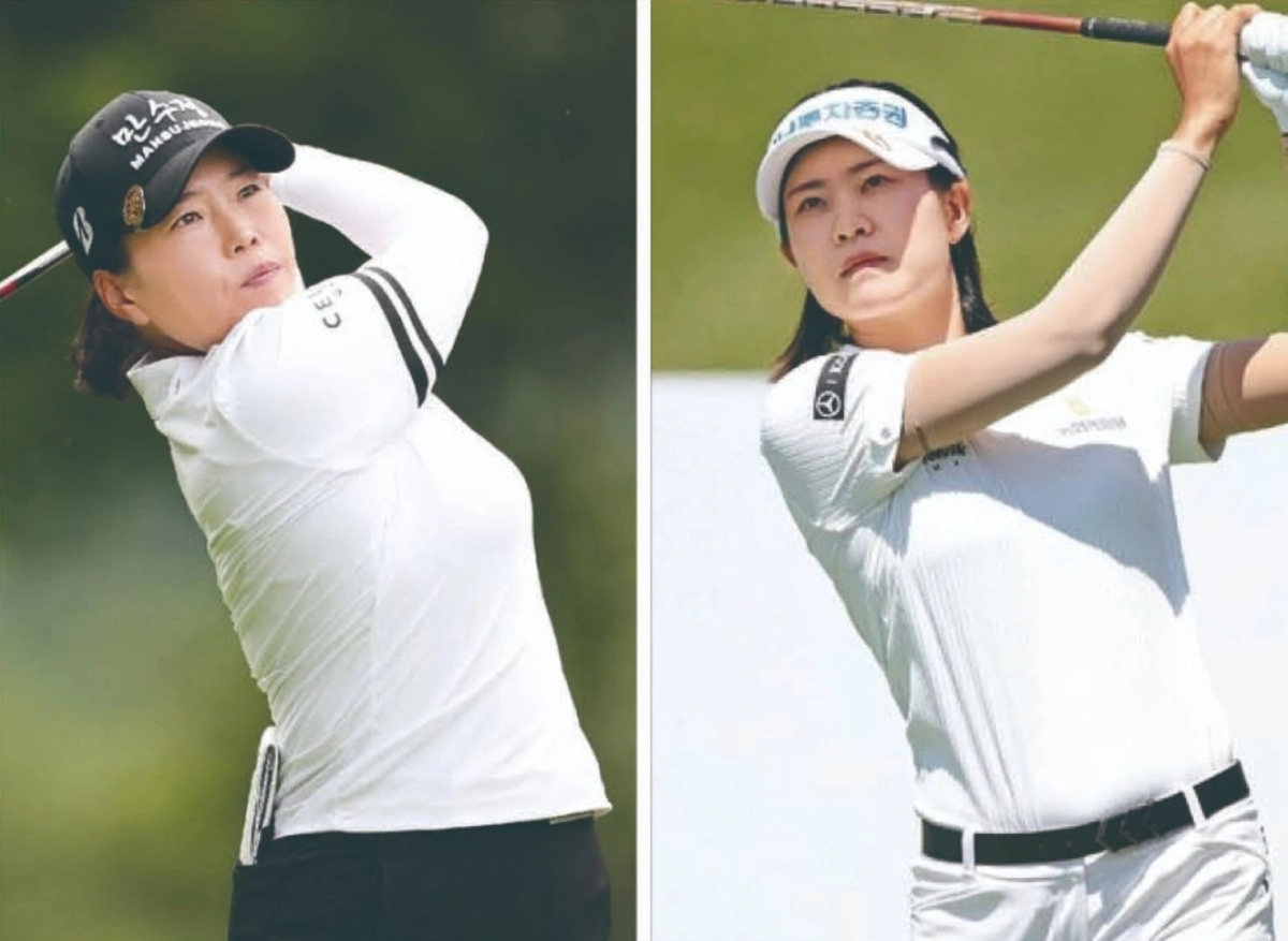 KLPGA투어 영구 시드권자로 투어에서 왕성하게 활동하는 안선주(왼쪽 사진). 안선주는 KLPGA 영구 시드 기준이 통산 20승일 때 영구 시드를 받았다. 오른쪽 사진은 KLPGA투어 현역 최다승인 19승을 올린 박민지. 박민지가 현행 제도에서 영구 시드를 따려면 11승을 보태야 한다. KLPGA 제공