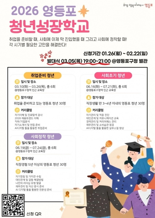 2026년 영등포 청년 성장학교 홍보물. 영등포구 제공