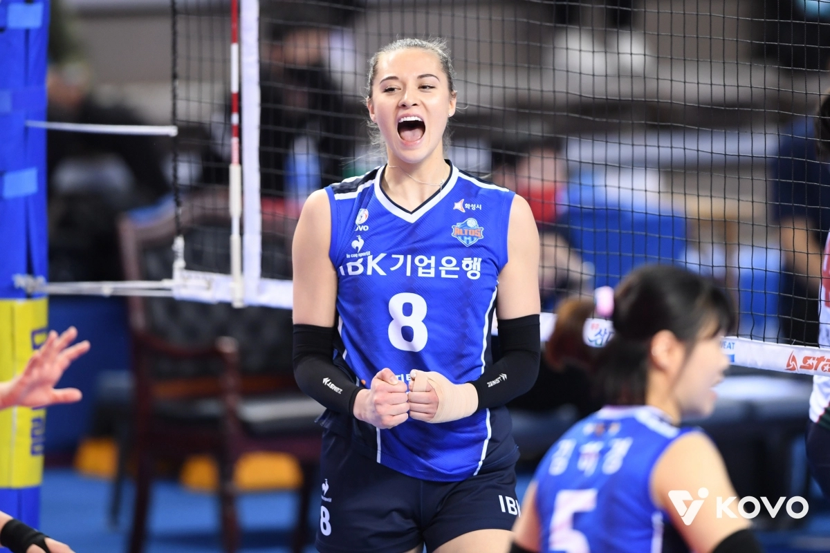 기업은행에서 뛰던 시절의 레베카 라셈. 2021.12.5 KOVO 제공