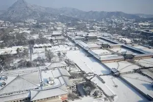 눈 내린 경복궁, 겨울 한복을 입다