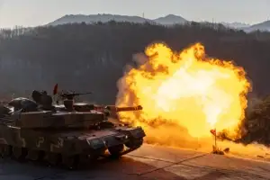 [포토] ‘혹한기 훈련’ K1A2 실사격