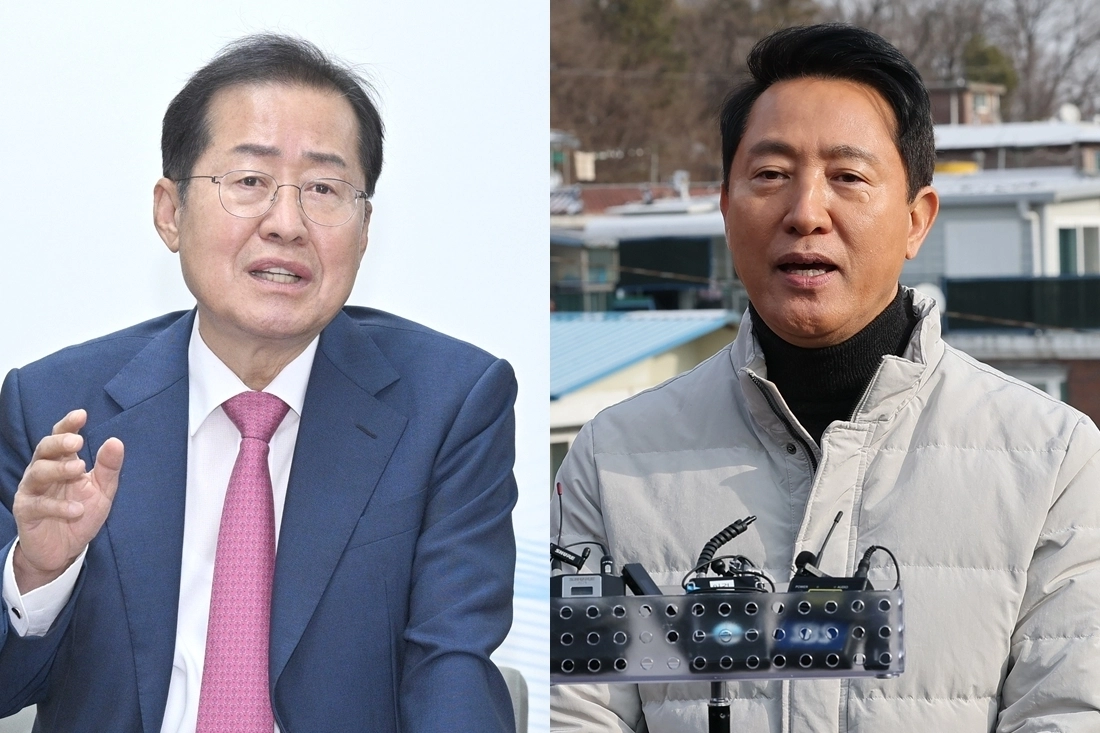 홍준표 전 대구시장, 오세훈 서울시장. 연합뉴스 자료사진