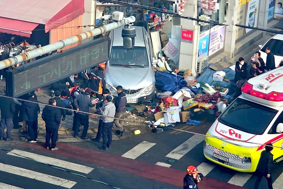 충남 서천군 서천읍 서천시장 사고 현장. 독자 제공