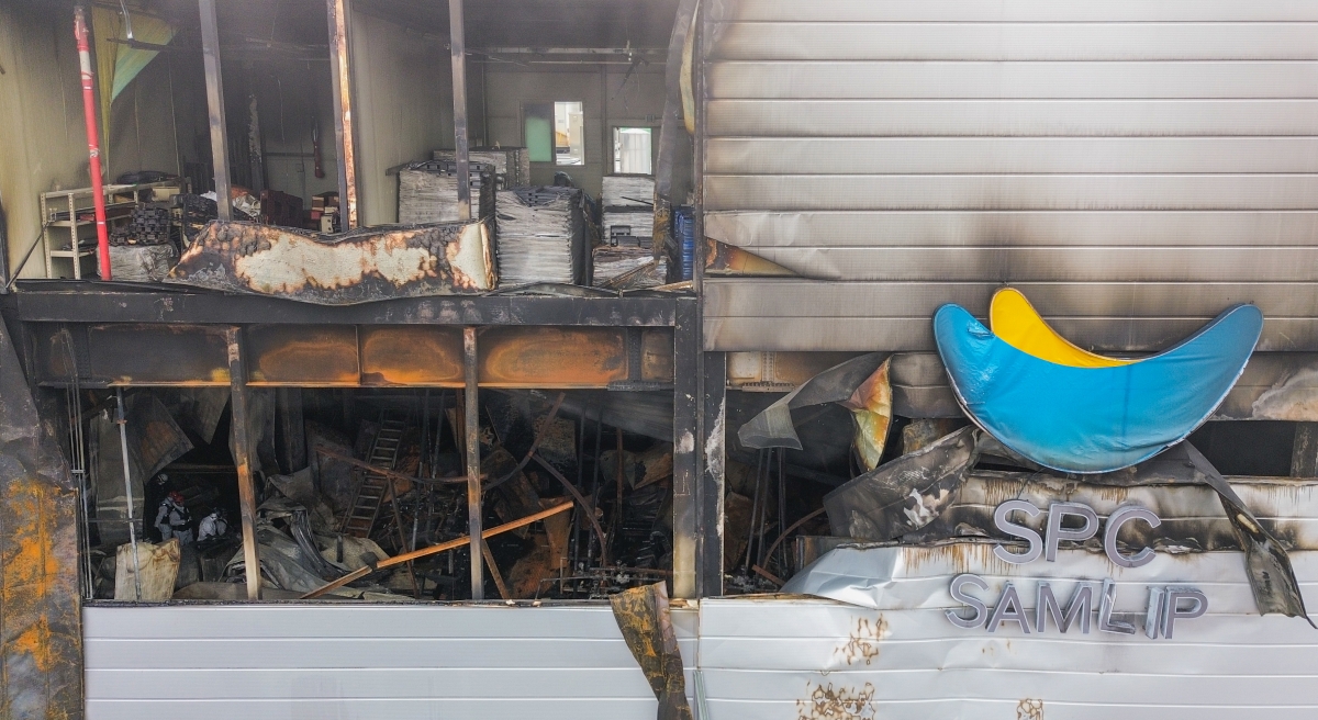 경기도 시흥시 정왕동 SPC삼립 시화공장 화재 현장. 연합뉴스