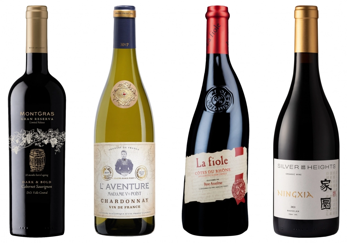 왼쪽부터 ‘그랑 리제르바’, ‘마담 뵈브 포인트 라벤추어’, ‘라 피올레’, ‘실버 하이츠’.