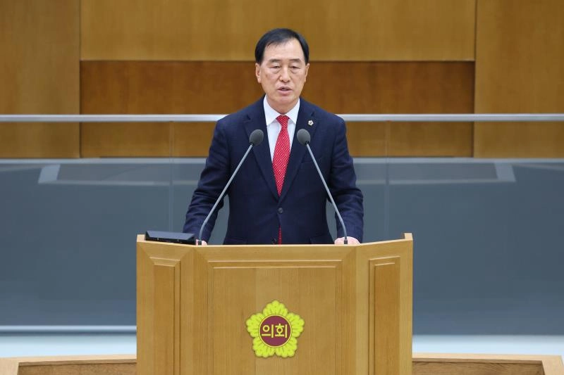 이제영 의원이 4일 제388회 임시회 제2차 본회의에서 5분 자유발언을 하고 있다.(사진=경기도의회)