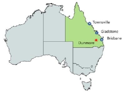 호주 퀸즐랜드 주 던모어. 브리즈번 서쪽 240km에 위치한다. 삼성물산 제공