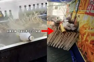 “눈축제 경악” 어묵탕에 언 막걸리병 ‘둥둥’…결국 쫓겨난 상인, 정체가