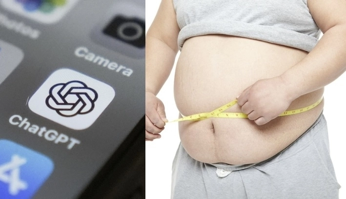 대화형 인공지능(AI) 서비스 챗GPT(왼쪽)에게 조언을 구해 체중 감량에 성공하는 사례가 속속 등장해 화제를 모으고 있다. 오른쪽은 비만 이미지. 기사와 관련 없음. 자료 : AP 연합뉴스·아이클릭아트