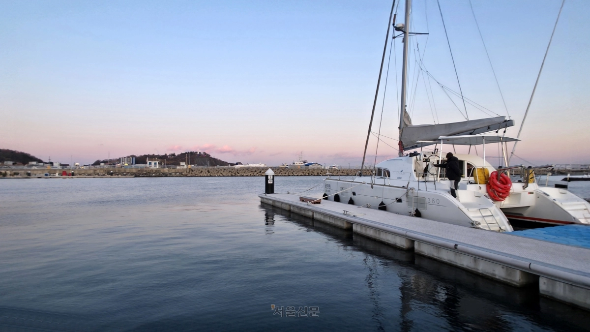 후포항 요트체험학교. 누구나 저렴하게 이용할 수 있다.