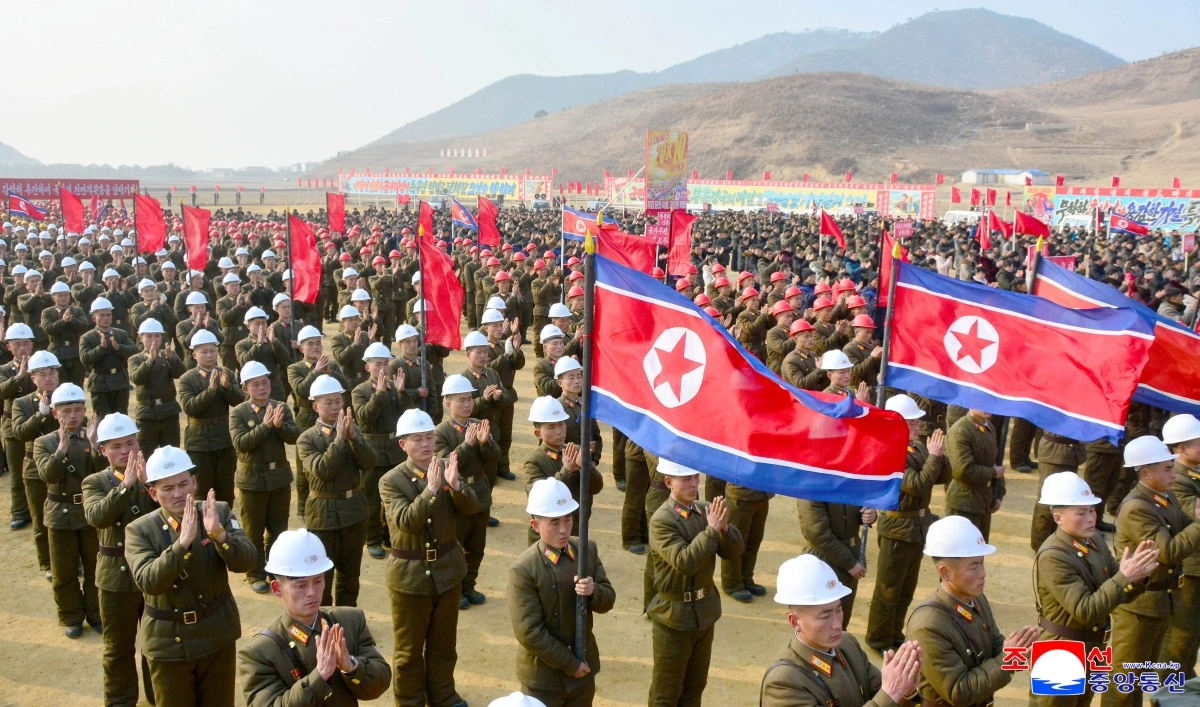 지난 5일 함경남도 락원군에서 지방발전정책 대상 건설 착공식이 진행됐다고 조선중앙통신이 6일 보도했다. 연합뉴스