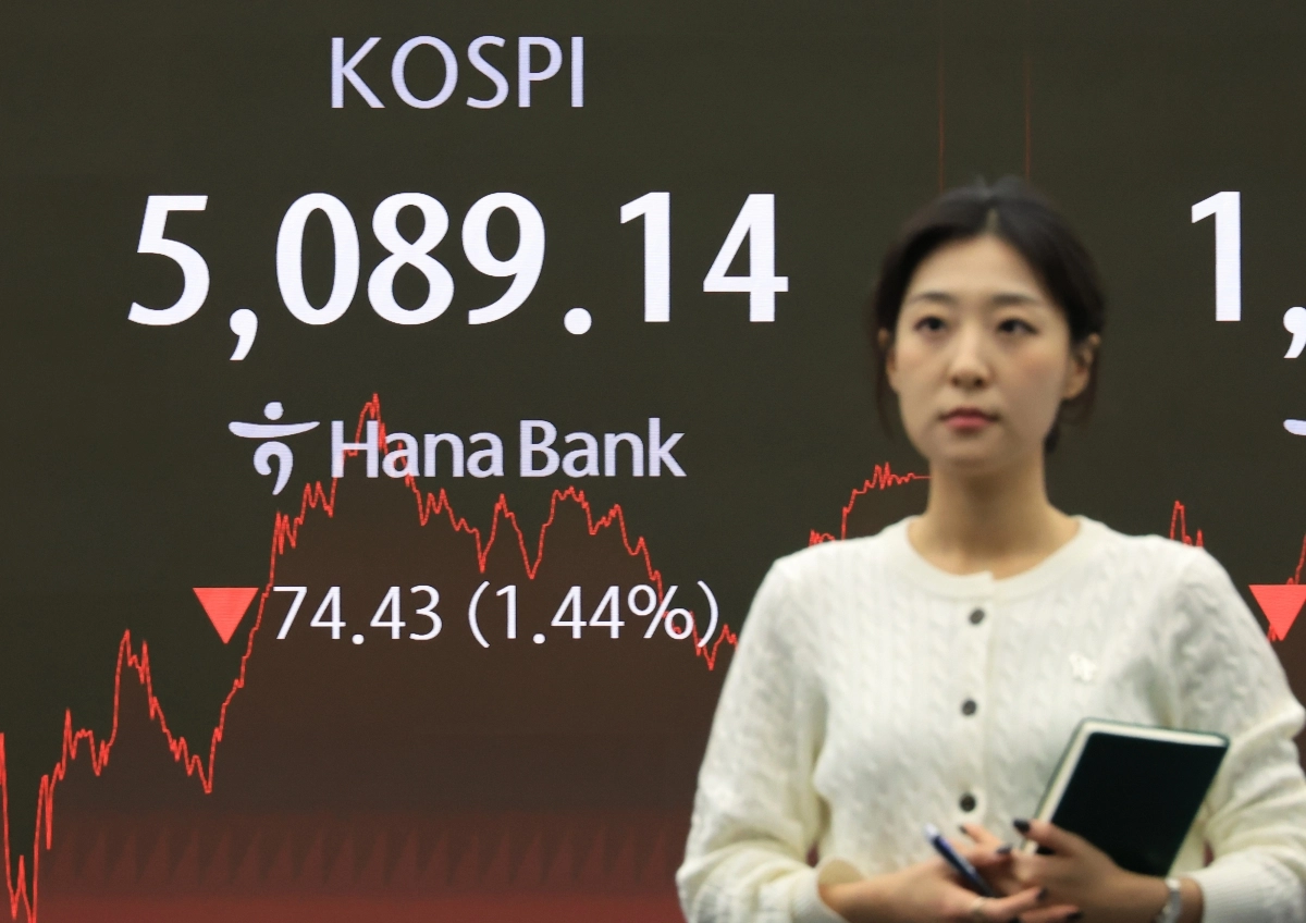 코스피, 급락 뒤 5,000포인트 회복해 마감