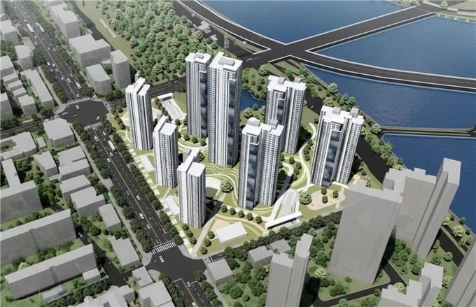 서울 강남구 대치동의 대치우성1차와 쌍용2차 아파트의 통합재건축 조감도. 서울시 제공