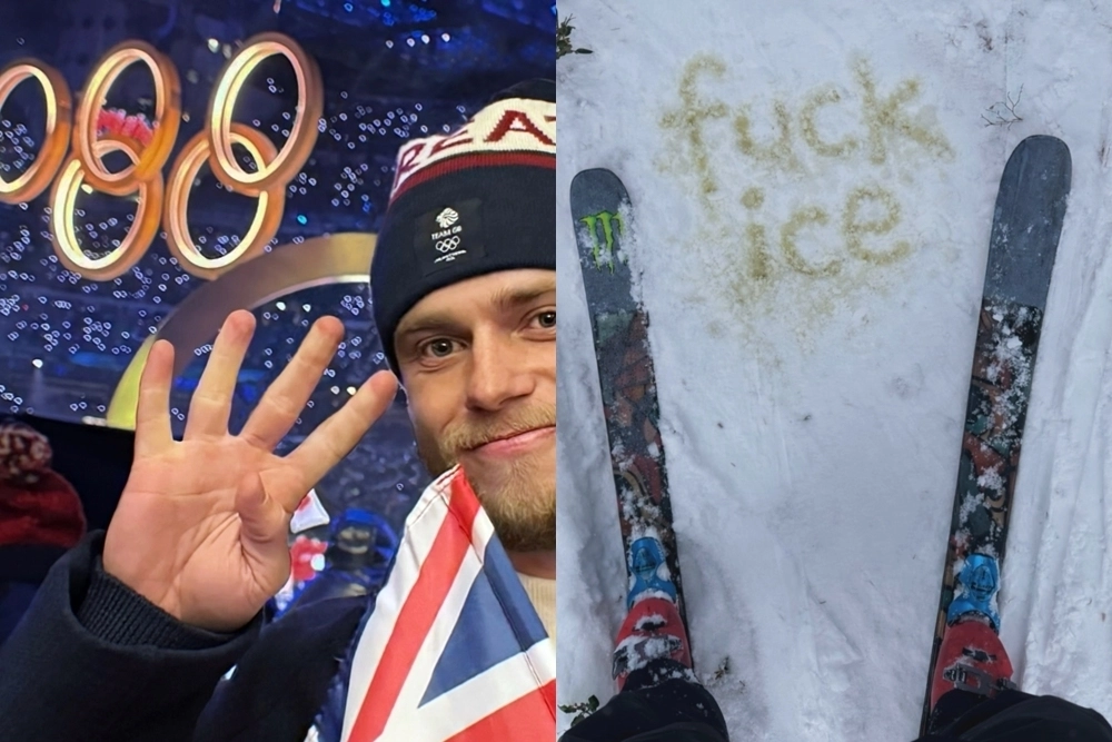 미국 이민단속국(ICE)을 비판하는 게시물을 인스타그램에 올린 영국 대표팀 스키 선수 거스 켄워시. 켄워시 인스타그램